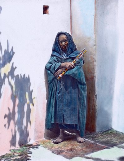 Marocco, ritratto di un mendicante, data immagine: circa 1910. Archivio Carl Simon da Carl Simon