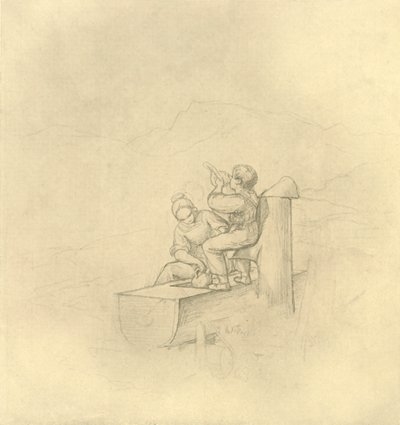 Al pozzo, metà-fine 19° secolo, c1924 da Carl Spitzweg