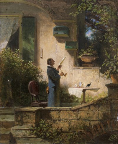 Un importante messaggio, 1870s da Carl Spitzweg