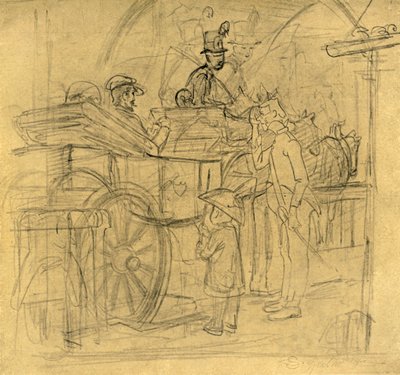 Auf Reisen, metà-fine XIX secolo, c1924 da Carl Spitzweg