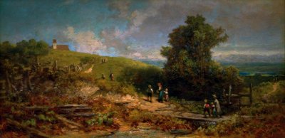 Sul sentiero della chiesa da Carl Spitzweg