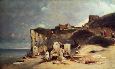 Donne che fanno il bagno al mare vicino a Dieppe I da Carl Spitzweg