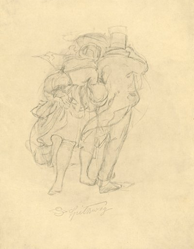 Bei Sturm und Regen da Carl Spitzweg