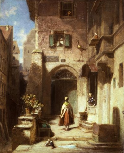 Alla farmacia della cicogna da Carl Spitzweg