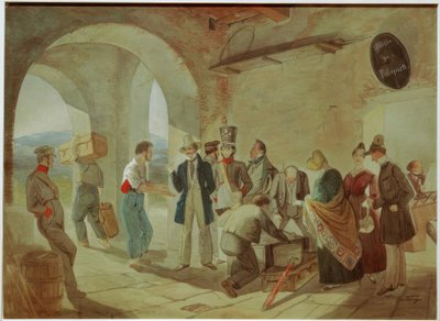 Alla dogana da Carl Spitzweg