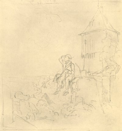 Berdächtiger Rauch, metà-fine XIX secolo, c. 1924 da Carl Spitzweg