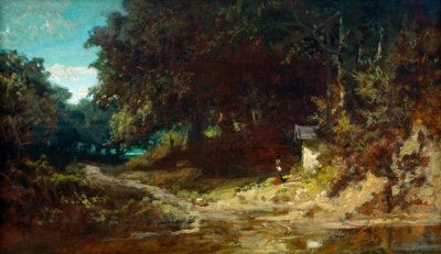 Ragazza che prega davanti a una cappella nel bosco da Carl Spitzweg