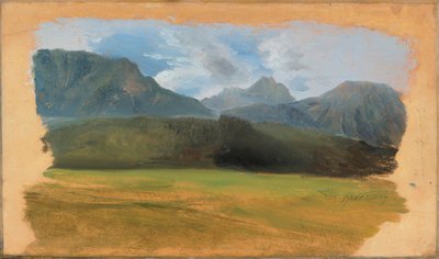 Vista dalla Ramsau verso il massiccio del Dachstein da Carl Spitzweg