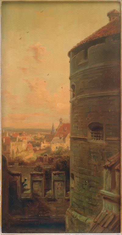 La torre del fallimento a Rothenburg ob der Tauber da Carl Spitzweg