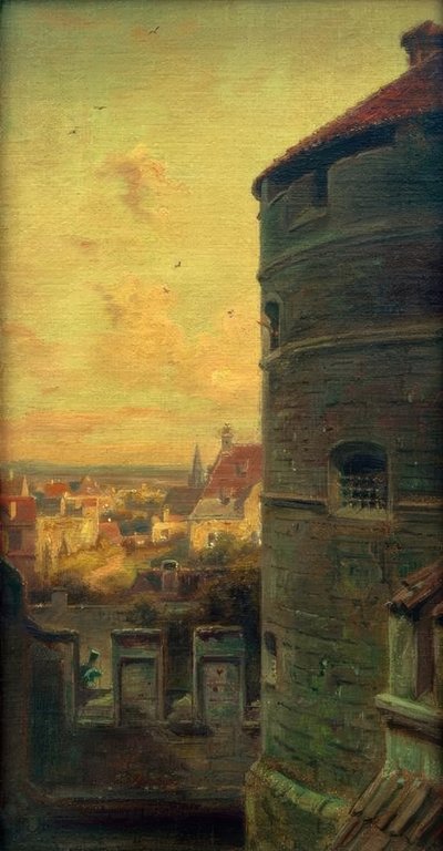 La torre di Rothenburg ob der Tauber da Carl Spitzweg
