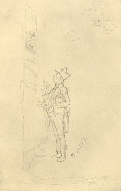 Der Gratulant, metà-fine XIX secolo, c1924 da Carl Spitzweg