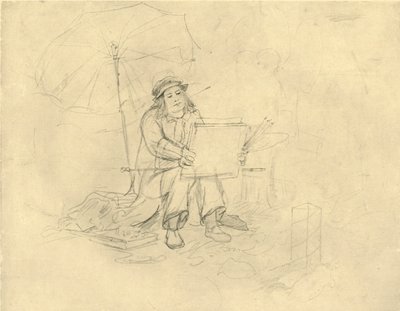 Der Landschaftsmaler II, metà-fine XIX secolo, c1924 da Carl Spitzweg