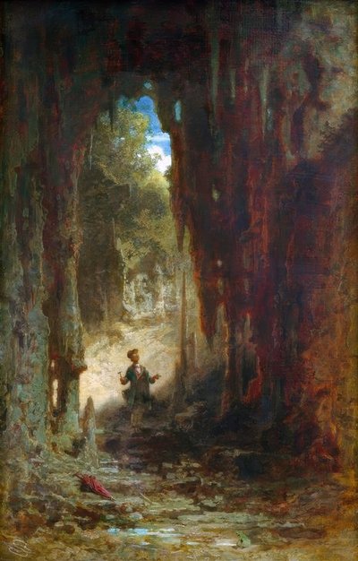 Il mineralogista nella grotta da Carl Spitzweg