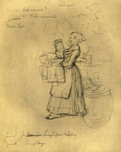 Die Kellnerin, metà-fine XIX secolo, c1924 da Carl Spitzweg