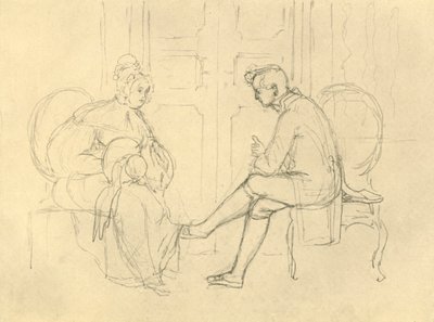 Ernste Frage, metà-fine XIX secolo, c1924 da Carl Spitzweg