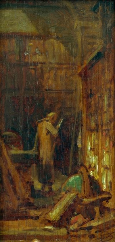 In biblioteca da Carl Spitzweg