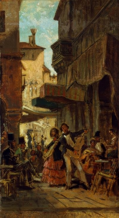 Cantanti di strada italiani da Carl Spitzweg