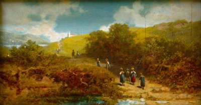 Andare in chiesa in campagna da Carl Spitzweg
