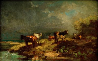 Mucche nel paesaggio da Carl Spitzweg