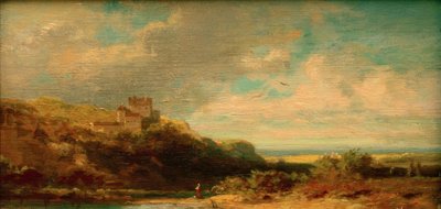 Paesaggio con valle fluviale e castello da Carl Spitzweg