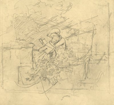 Lettura, metà-fine 19° secolo da Carl Spitzweg