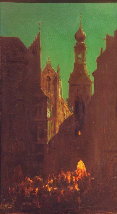 Marienplatz a Monaco da Carl Spitzweg