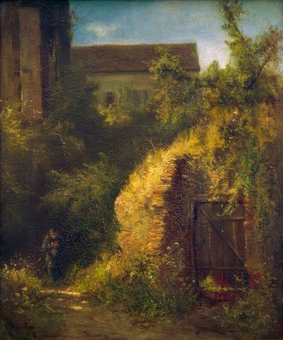 Monaco che lavora a maglia in una vecchia casamatta da Carl Spitzweg