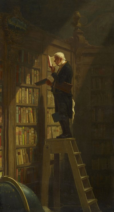 Il topo di biblioteca, c. 1850 da Carl Spitzweg