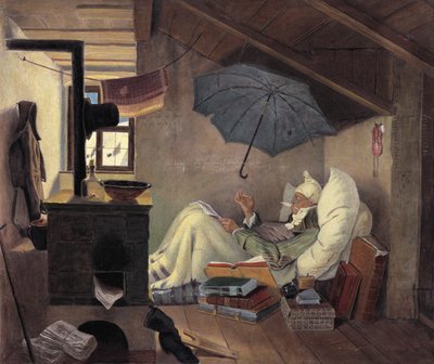 Il poeta povero, 1839 da Carl Spitzweg