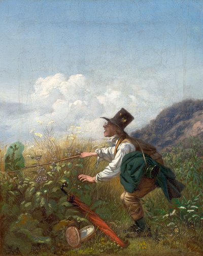Il cacciatore di farfalle Botanico, c. 1837 da Carl Spitzweg