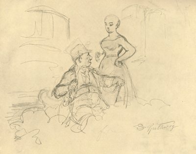 Was ist gefällig, metà-fine 19° secolo, c1924 da Carl Spitzweg