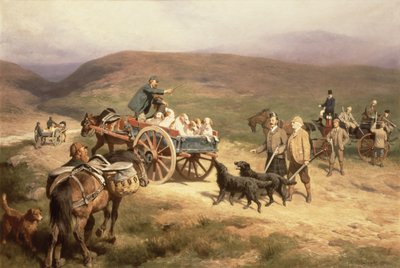 Caccia alla pernice nella tenuta di Glentanar ad Aberdeenshire, 1889 da Carl Suhrlandt