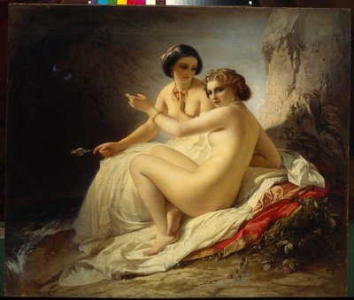 Due ragazze in una grotta da Carl Timoleon von Neff