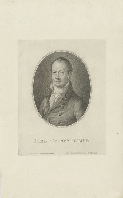 Ritratto di Ferdinand Ochsenheimer 1767-1822, 1807 da Carl Traugott Riedel