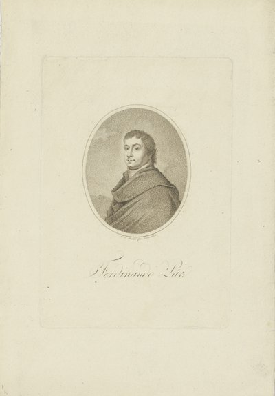 Ritratto di Ferdinando Paer 1771-1839, 1802 da Carl Traugott Riedel