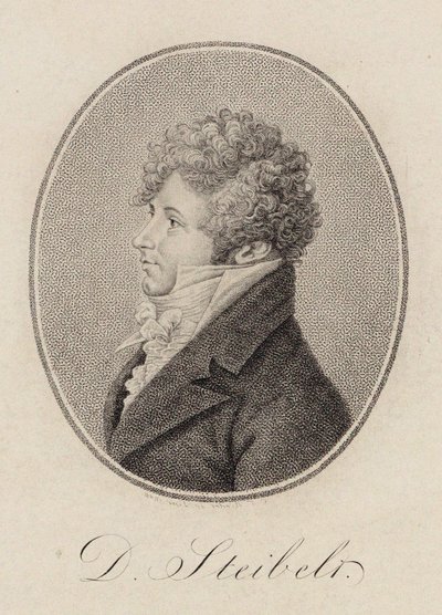 Ritratto del pianista e compositore Daniel Steibelt da Carl Traugott Riedel