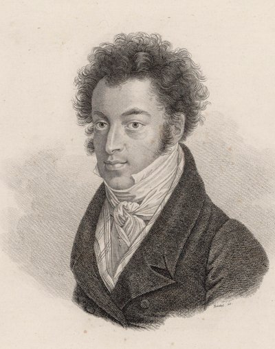 Ritratto del pianista e compositore Ignaz Moscheles da Carl Traugott Riedel