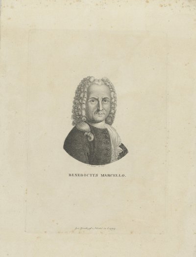 Ritratto del compositore Benedetto Marcello 1686-1739, c. 1795 da Carl Traugott Riedel