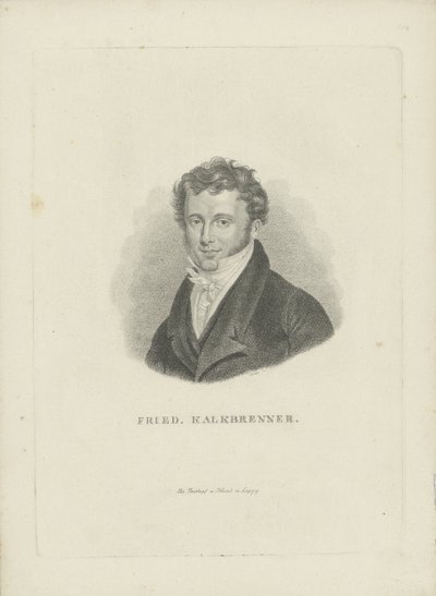 Ritratto del compositore Friedrich Kalkbrenner 1785-1849, ca 1821 da Carl Traugott Riedel
