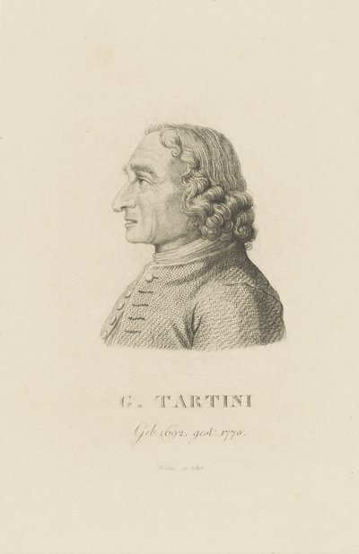 Ritratto del violinista e compositore Giuseppe Tartini 1692-1770, 1815 da Carl Traugott Riedel