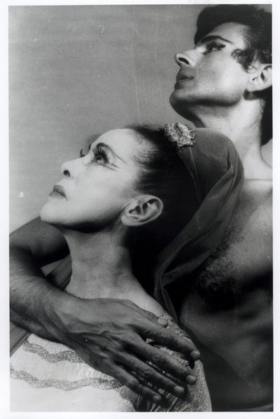 Martha Graham (1894-1991) e Bertram Ross (1920-2003) in "Visionary Recital", 27 giugno 1961 (stampa alla gelatina d