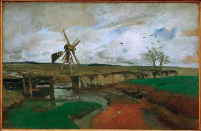 Paesaggio con mulino a vento da Carl Vinnen
