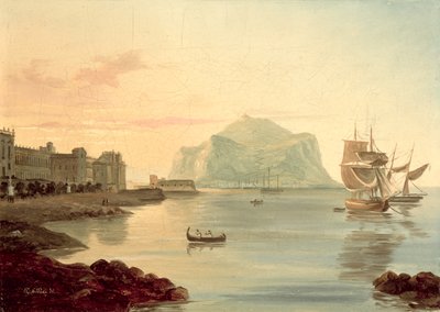 Porto di Palermo con Monte Pellegrino, 1831 da Carl Wilhelm Goetzloff