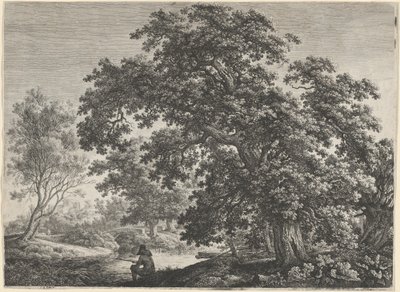 Quercia gigante con un pescatore seduto da Carl Wilhelm Kolbe