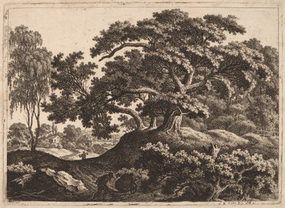 Paesaggio con uomo che spinge un carrello da Carl Wilhelm Kolbe