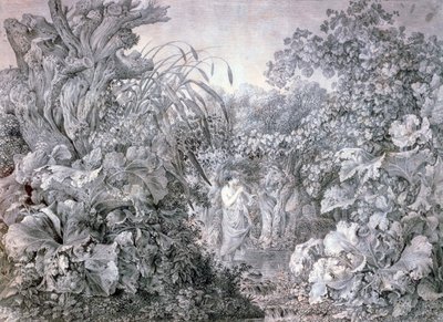 Una ragazza nel bosco di Weidenau, c. 1777-1835 da Carl Wilhelm Kolbe the elder