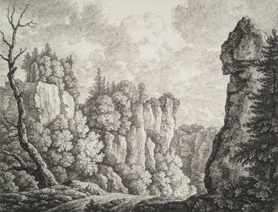 Paesaggio roccioso con un eremita da Carl Wilhelm Kolbe the elder