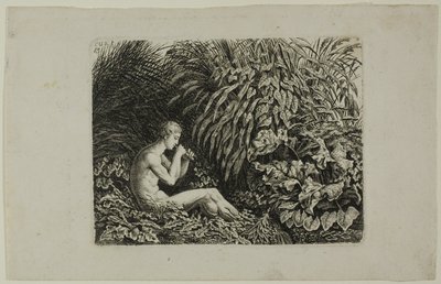 Giovane che suona i flauti di Pan da Carl Wilhelm Kolbe, the elder