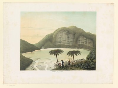 Veduta del lago craterico Kawah Putih (Atlas del lavoro Java) da Carl Wilhelm Mieling (possibly)