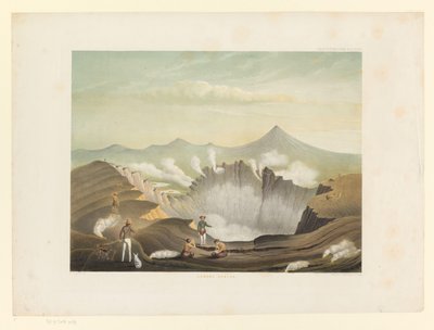 Vulcano Guntur a Giava Occidentale da Carl Wilhelm Mieling (possibly)